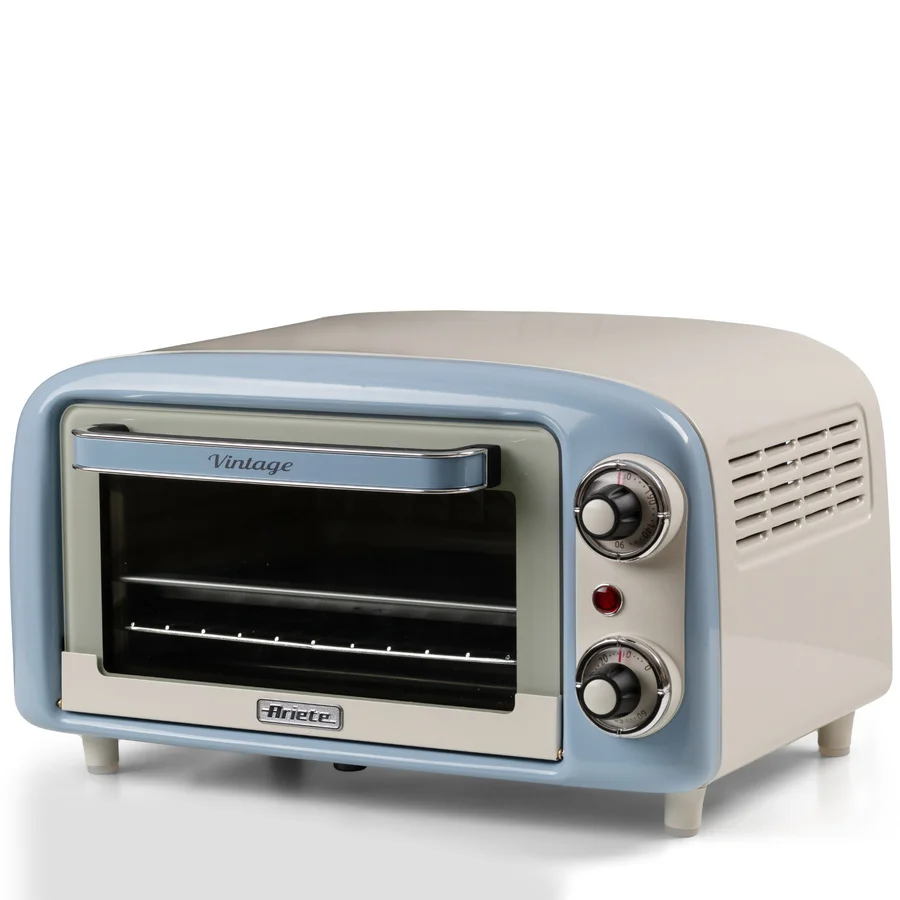 Електрическа фурна Ariete VINTAGE 3919/05, 800W, 10 л, 3 режима, До 230°C, Двойно термо стъкло, Таймер 60 мин, Син