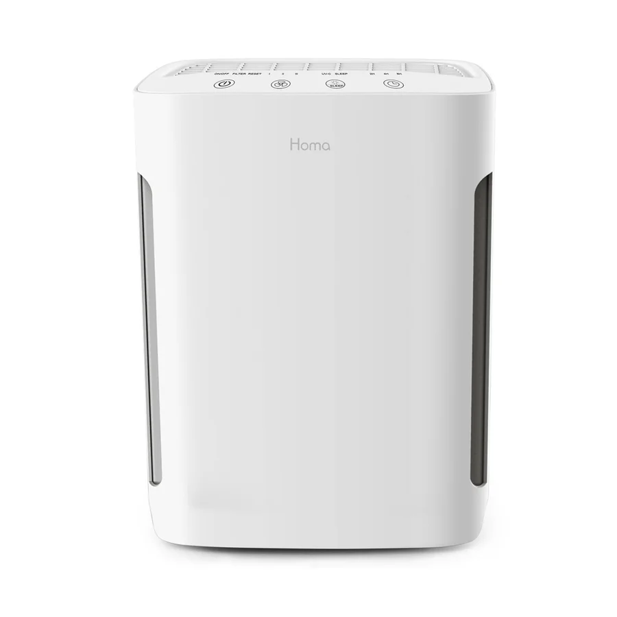 Въздухопречиствател HOMA HZ25UVI, 60W, 95 m³/ч, Филтърна система с 5 нива на пречистване, Таймер, Бял