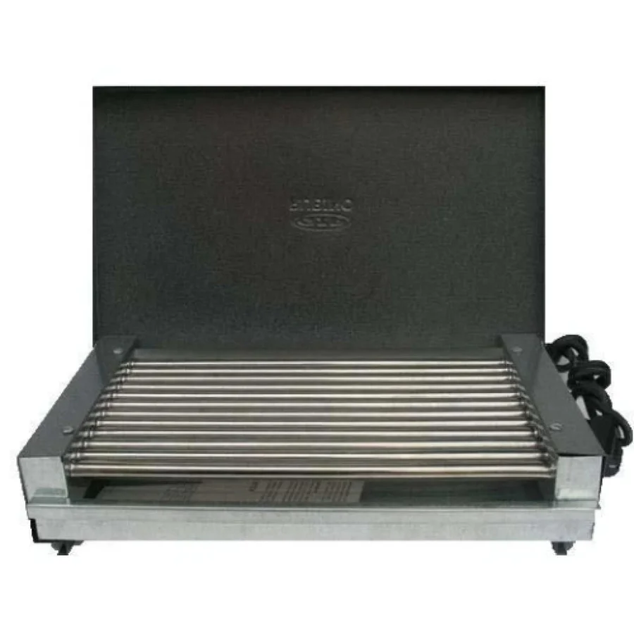 Електрическа скара Rubino EC-2K, 2000 W, Работна площ 38x24 cm, Тавичка за мазнина, Сив