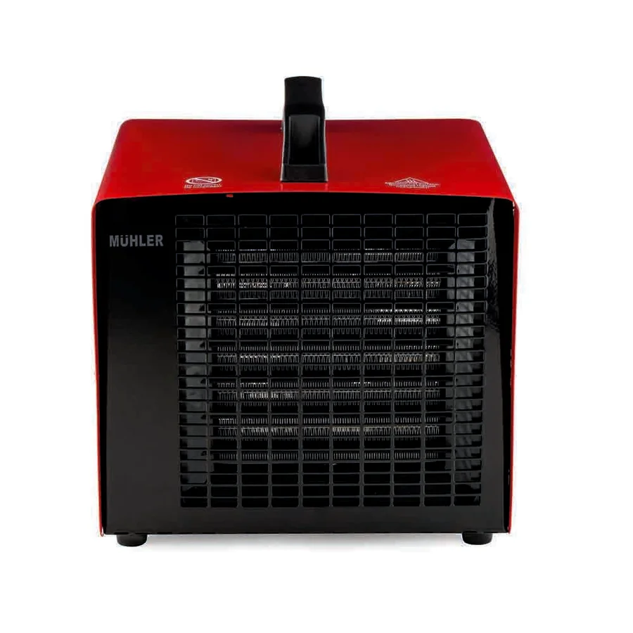 Kалорифер Muhler MMF-3290, 3000W, Керамичен, 3 степени, Термостат, Метален корпус, Червен