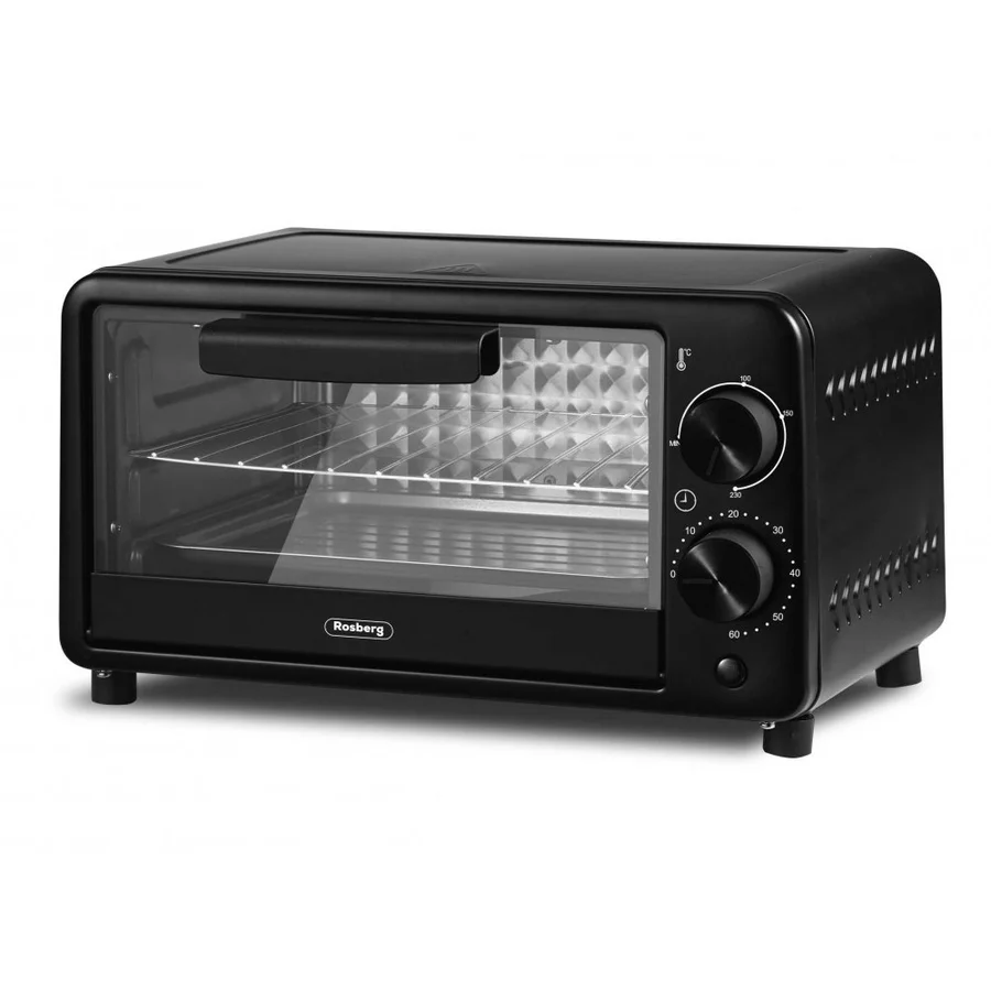 Мини фурна Rosberg R51441C, 800W, 9 литра, 100-230C, Аксесоари, Черен