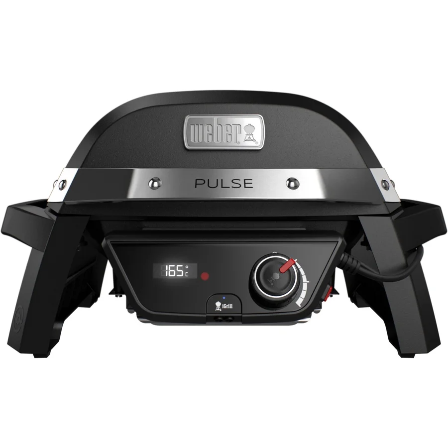 Електрическо барбекю Weber Grill Pulse 1000 81010079, 1800W, 300°C, LED дисплей, iGrill, Черен/инокс