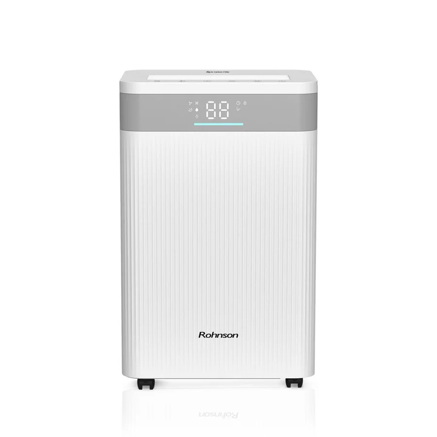 Влагоабсорбатор Rohnson R-91620, 330W, До 120 m², 4.5L, 20L/24H, Таймер, Анти-фрийз система, Бял, 5 години гаранция