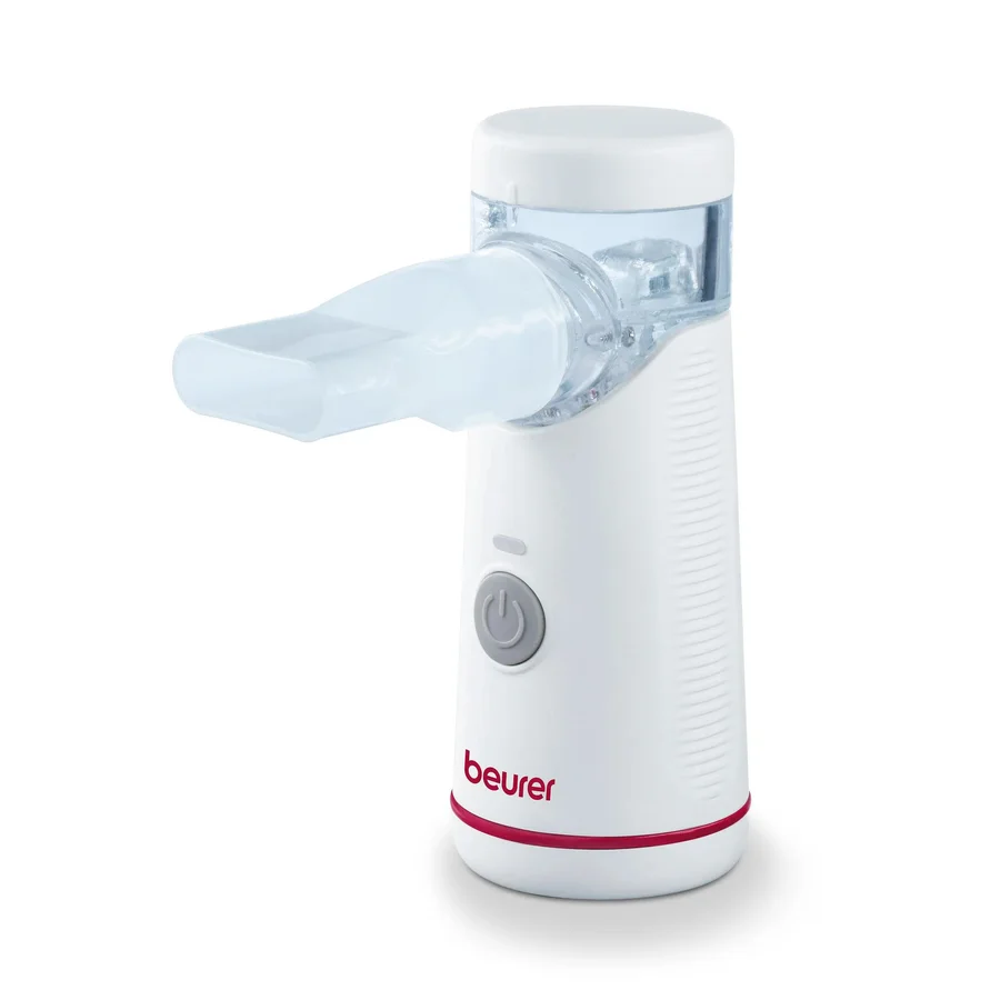 Инхалатор Beurer IH 51, MMAD 3.89 μm, 0.2-0.4 мл/мин, 0.5 bar, 10 мл, USB-C, Бял