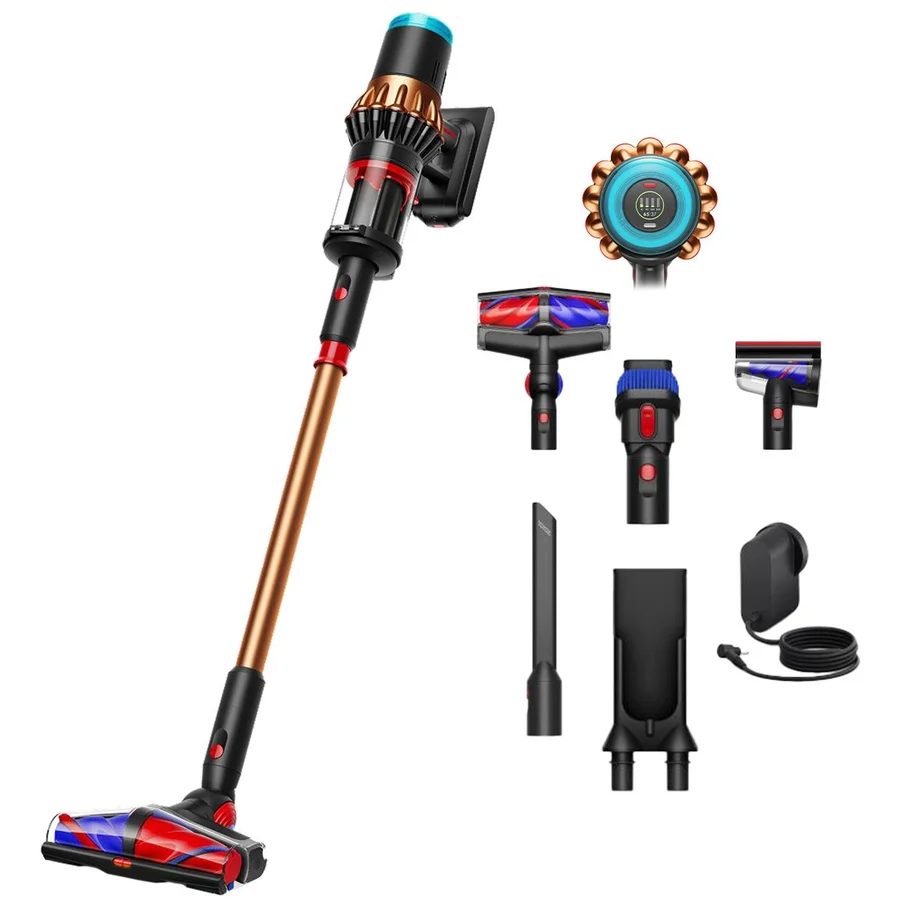 Вертикална прахосмукачка Dyson V16 Piston Animal 492963-01, 315AW, 900W, 1.3 л, 70 мин, CleanCompaktor™, Hyperdymium™, MyDyson™, HEPA, LCD, Черен/мед