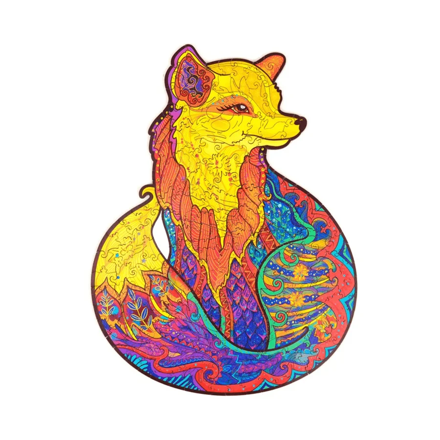 Дървен цветен пъзел под формата на Лисица Rila Crafts, Размер А3