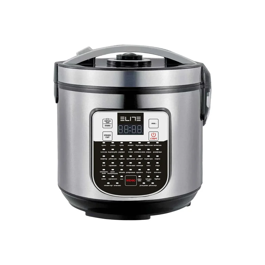 Мултикукър ELITE EMC-51286, 900W, 5L, 46 програми, LED дисплей, Отложен старт, Инокс
