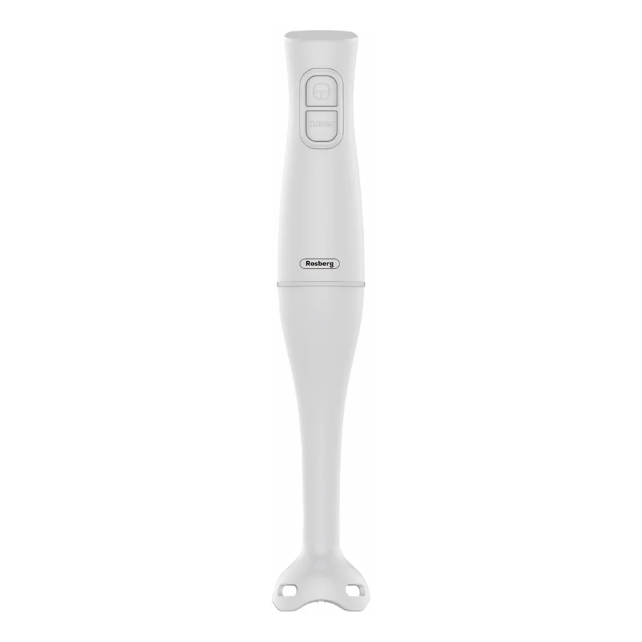 Ръчен пасатор Rosberg R51112O, 400W, 2 скорости, Подвижен накрайник, Бял
