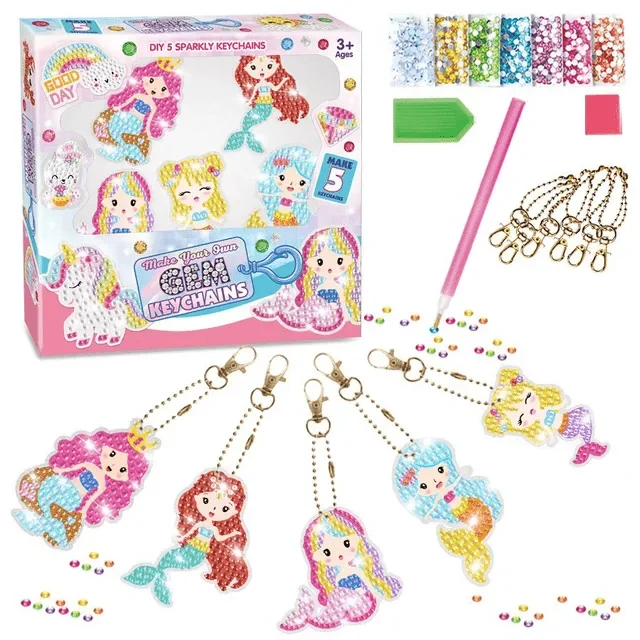 Диамантени ключодържатели DIY Rila Crafts, 5 броя