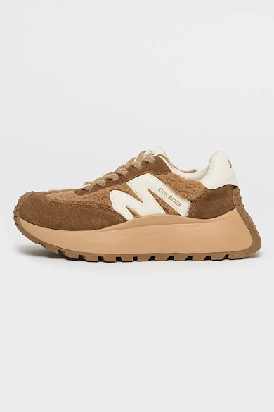 Скосени маратонки Supercampo с велур, Камел