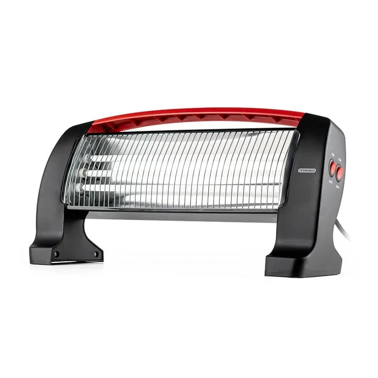 Кварцова печка Termomax TR312, 1200W, 3 степени, 3 нагревателя, Защита IP20, Черен