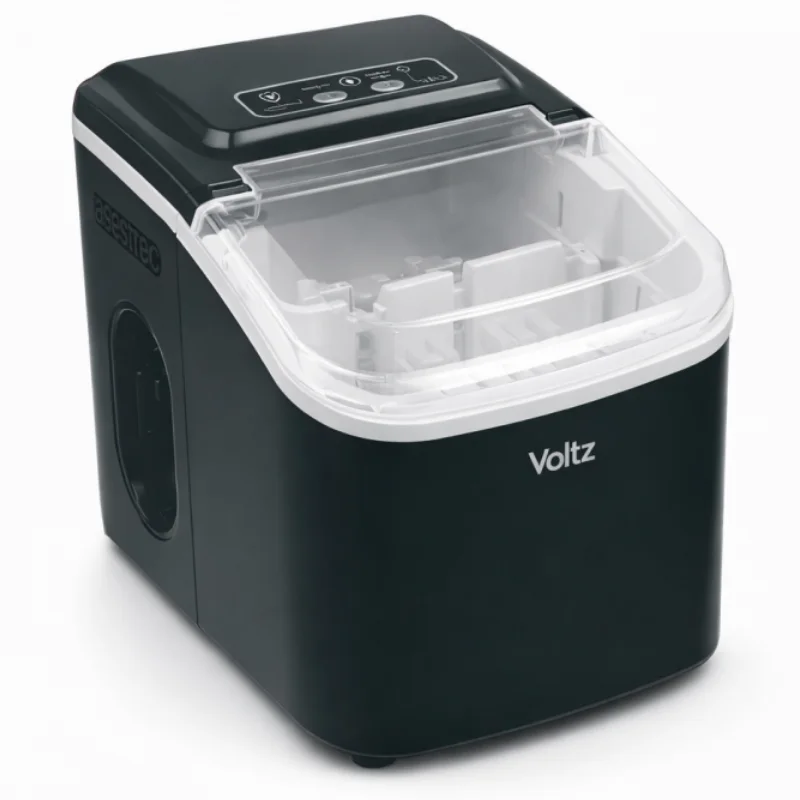 Ледогенератор Oliver Voltz OV51447E, 120W, 0.8 л, 12 кг/24 ч, R600a, Самопочистване, Сензорно управление, Черен