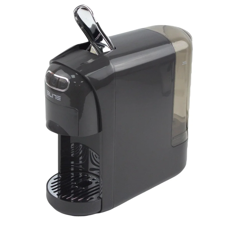Еспресо машина за мляно кафе и капсули 3в1 Elite CCM-1278GR, 1400W, 0.7 л, 3 адаптера, 20 bar, Сив