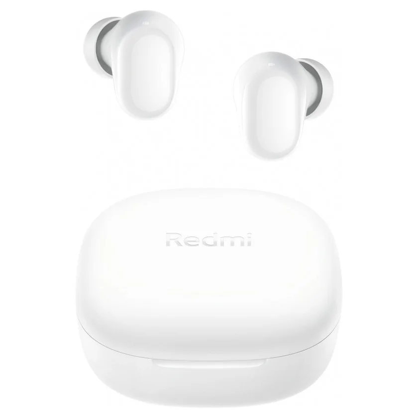 Безжични слушалки Xiaomi Redmi Buds 6 Play M2420E1, 7.5 часа, Обхват 10 м, Bluetooth 5.4, IPX4, Бял