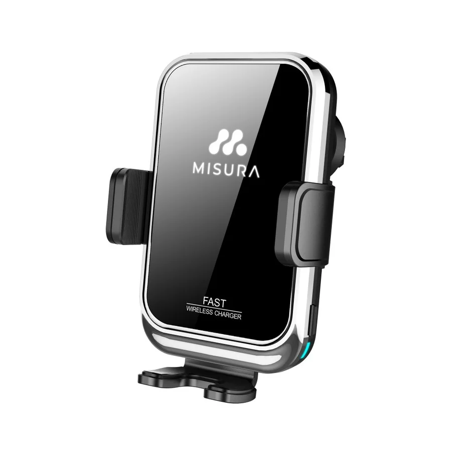MISURA MA04 - Стойка за телефон за кола с безжично зареждане QC3.0 SILVER