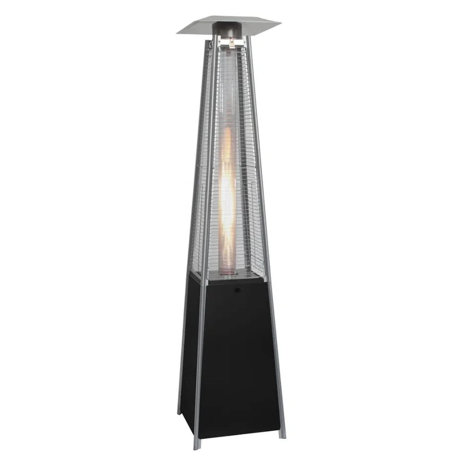 Газова печка за отопление тип пирамида ELITE ODRGH-1303GR, 13 kW, 35 м2, Пиезо запалване, Защита при накланяне, Колелца, Черен/сив