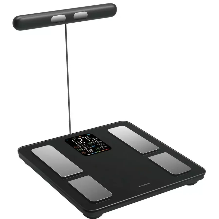Кантар - анализатор Klausberg KB 7856, До 180 кг, Bluetooth, Android/iOS, LCD дисплей, 14 телесни стойности, Черен